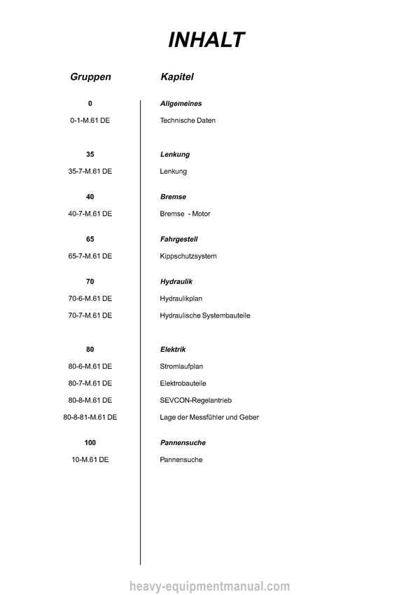 Manitou 80 100 120 ELX Repair Manual 547326DE 2001