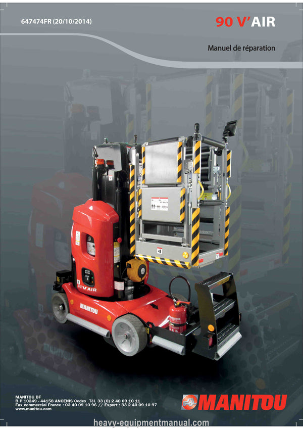 Manitou 90 V AIR Service Repair Manual 647474FR (French) PDF