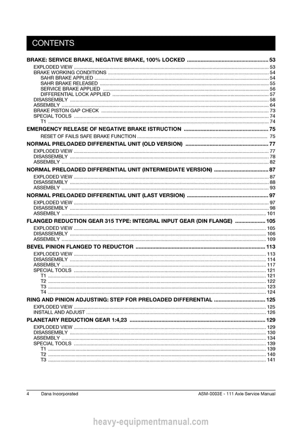 Manitou AXLE ASSEMBLY TYPE 111 Service Manual MR647431EN 2022