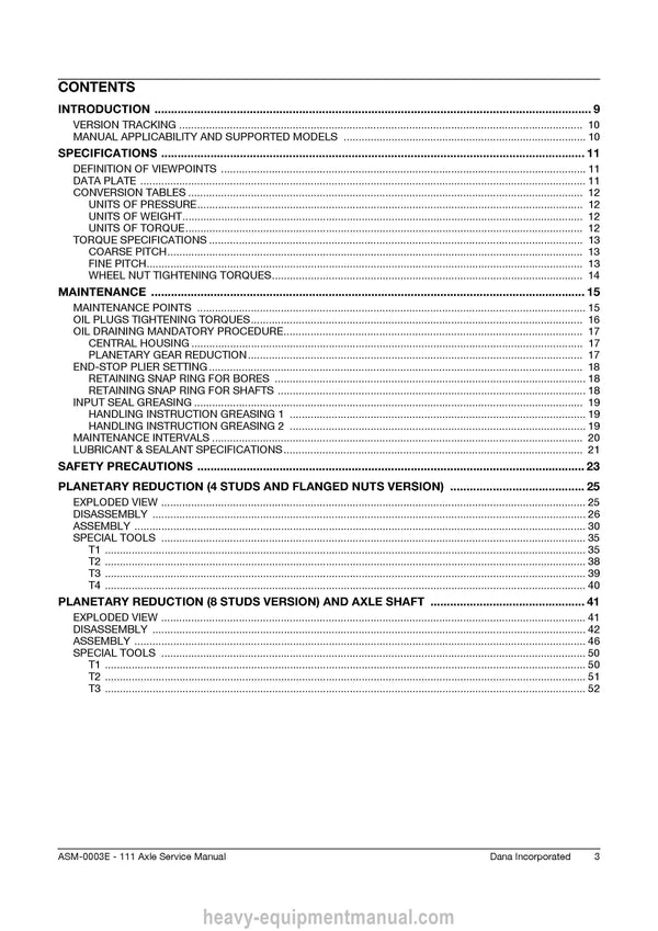 Manitou AXLE ASSEMBLY TYPE 111 Service Manual (MR647431EN) PDF
