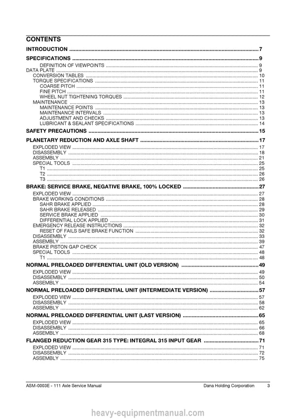 2013 Manitou Axle Type 111 Repair Manual (647431EN) PDF