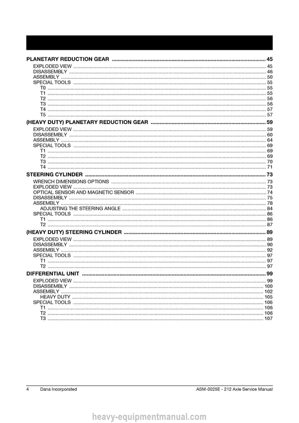 Manitou Axle Type 212 Repair Manual (547983 EN) PDF Download