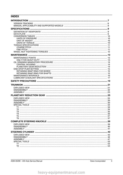 Manitou DANA AXLE 223 Service Manual 52821352EN 2023