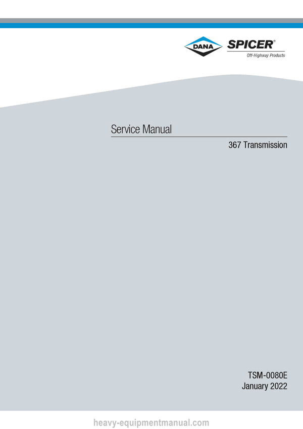 Manitou DANA SPICER TRANSFERT BOX TYPE 367 Service Manual 647657EN 2023