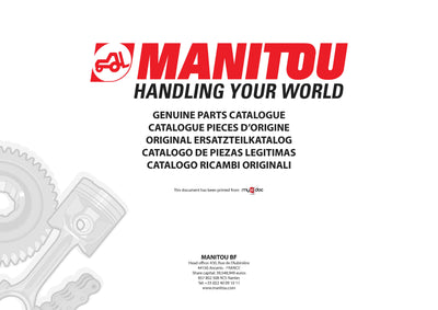 Manitou MHT-X 790 Parts Manual - PDF Download