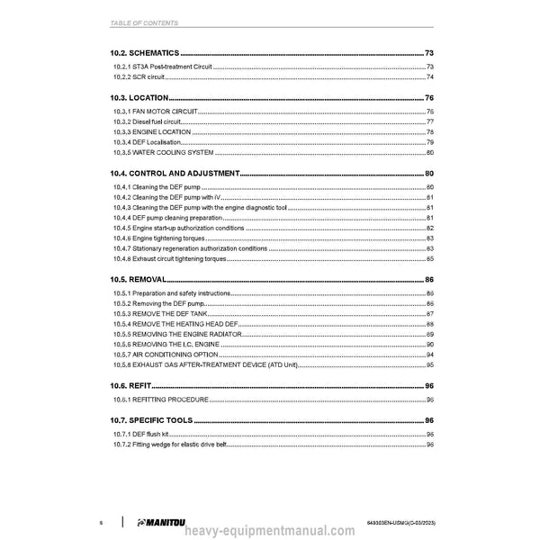 Manitou MHT 10135 175Y ST5 S1 Service Manual (649303EN-US) PDF C-2023