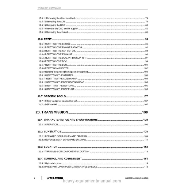 Manitou MHT 790 145Y MINING ST5 S1 Service Manual (649353EN-USMG) PDF