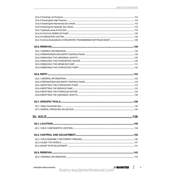 Manitou MHT 790 145Y MINING ST5 S1 Service Manual (649353EN-USMG) PDF