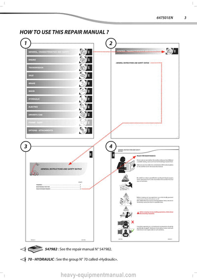 Manitou M 26-2 H ST3B to M 50-4 H ST3B Repair Manual 647501EN 2020