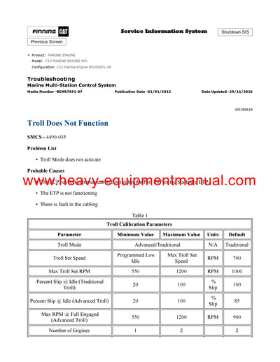 DOWNLOAD CATERPILLAR C12 MARINE ENGINE SERVICE REPAIR MANUAL NFL
