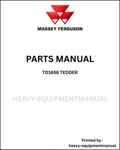 Massey Ferguson TD1658 Tedder Parts Manual - Download PDF