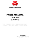 Massey Ferguson 125 Mower Parts Manual - Download PDF (S/N 5731)