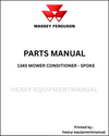 Massey Ferguson 1345 Mower Conditioner (Spoke) Parts Manual - Download PDF