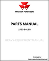 Massey Ferguson 1550 Baler Parts Manual - Download PDF