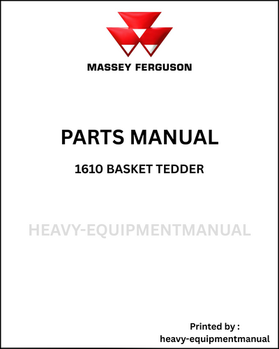 Massey Ferguson 1610 Basket Tedder Parts Manual - Download PDF