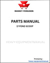 Massey Ferguson 17 Pond Scoop Parts Manual - Download PDF