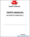 Massey Ferguson 202 Forklift (Work Bull) Parts Manual - Download PDF
