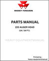 Massey Ferguson 220 14 / 16 FT. Auger Head Parts Manual - Download PDF