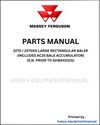 Massey Ferguson 2270 / 2270XD Large Rectangular Baler Parts Manual - Download PDF (S.N. PRIOR TO GHBXXX101) 