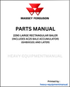 Massey Ferguson 2290 Large Rectangular Baler Parts Manual - Download PDF (GHBXX101 AND LATER)
