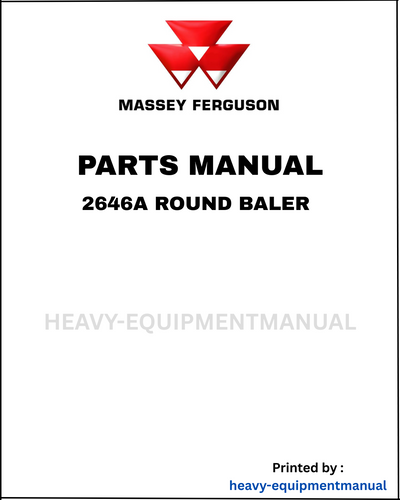 Massey Ferguson 2646A Round Baler Parts Manual - Download PDF