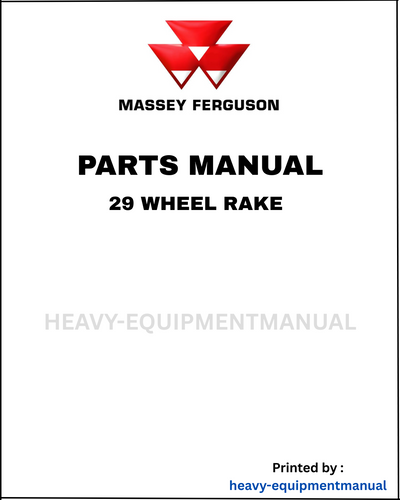 Massey Ferguson 29 Wheel Rake Parts Manual - Download PDF