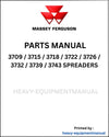 Massey Ferguson 3709, 3715, 3718, 3722, 3726, 3732, 3739, 3743 Spreader Parts Manual - Download PDF