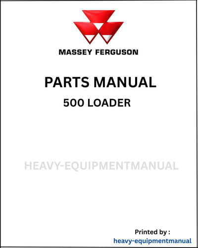 Massey Ferguson 500 Loader Parts Manual - Download PDF