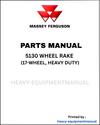 Massey Ferguson 5130 Wheel Rake (17-WHEEL, HEAVY DUTY) Parts Manual - Download PDF