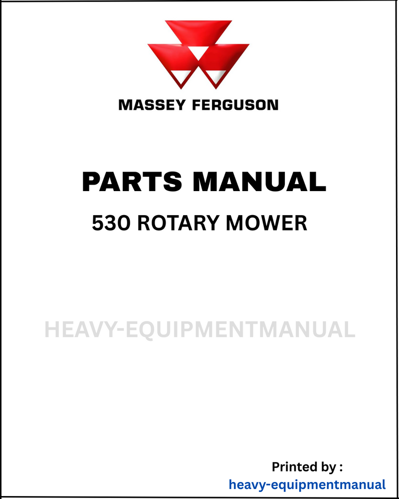 Massey Ferguson 530 Rotary Mower Parts Manual - Download PDF