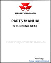 Massey Ferguson 5 Running Gear Parts Manual - Download PDF