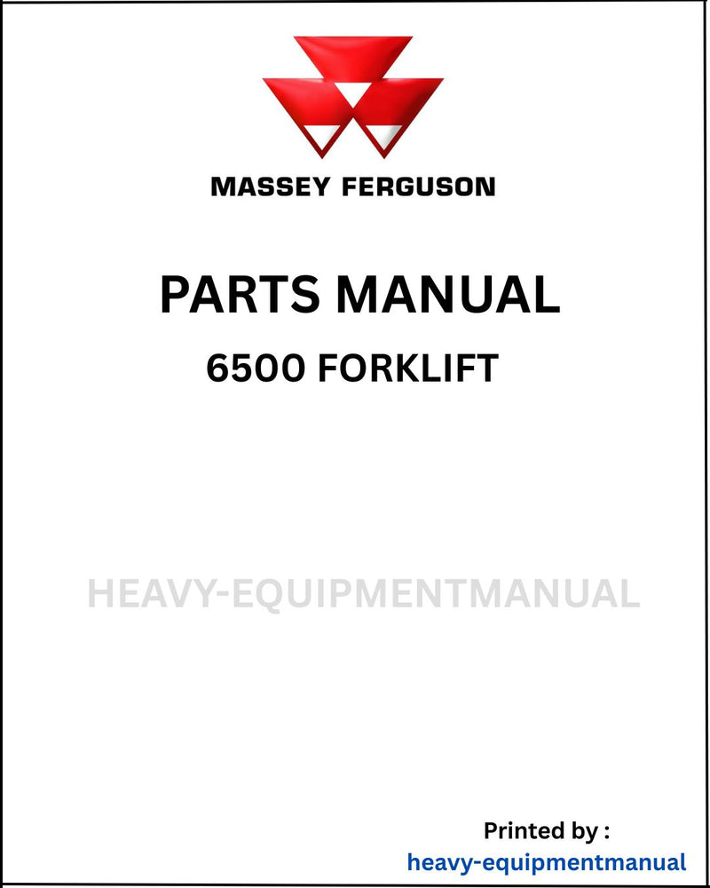 Massey Ferguson 6500 Forklift Parts Manual - Download PDF
