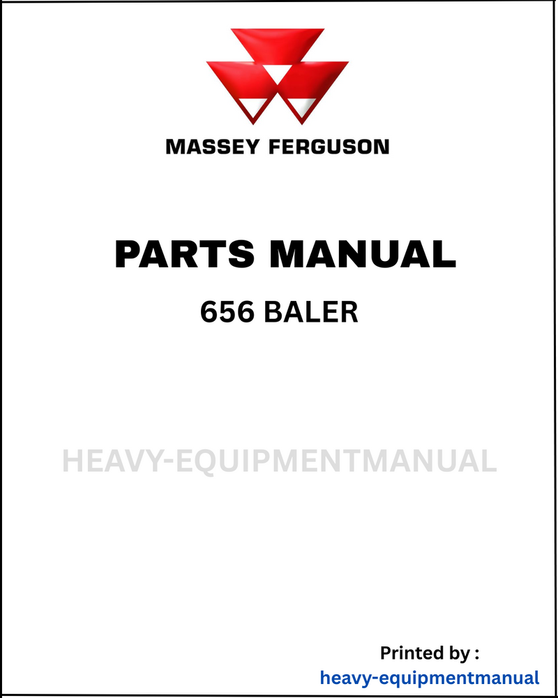 Massey Ferguson 656 Baler Parts Manual - Download PDF