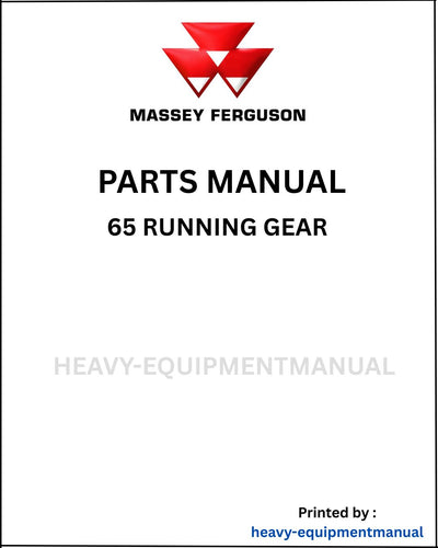 Massey Ferguson 65 Running Gear Parts Manual - Download PDF