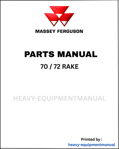 Massey Ferguson 70 / 72 Rake Parts Manual - Download PDF