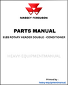 Massey Ferguson 9185 Rotary Header Double Conditioner Parts Manual - Download PDF