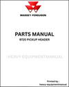 Massey Ferguson 9720 Pickup Header Parts Manual - Download PDF