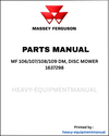 Massey Ferguson MF 106/107/108/109 DM, Disc Mower 1637298 Parts Manual - Download PDF