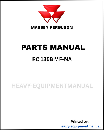 Massey Ferguson RC 1358 MF-NA Parts Manual - Download PDF