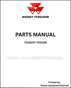 Massey Ferguson TD1620T Tedder Parts Manual - Download PDF