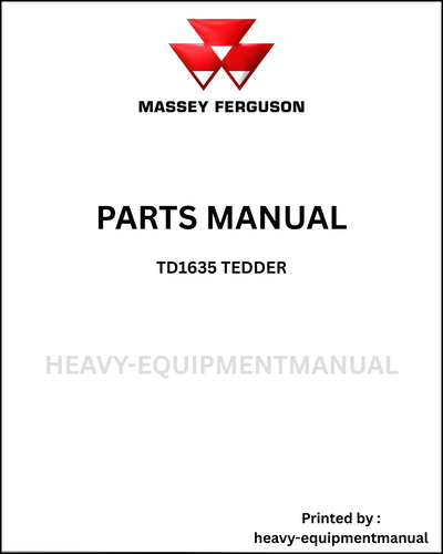 Massey Ferguson TD1635 Tedder Parts Manual - Download PDF