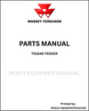 Massey Ferguson TD1648 Tedder Parts Manual - Download PDF