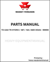Massey Ferguson TD 1310 TR-HYDRO / -MF / -NA / AMX 00101 - 99999 Parts Manual - Download PDF