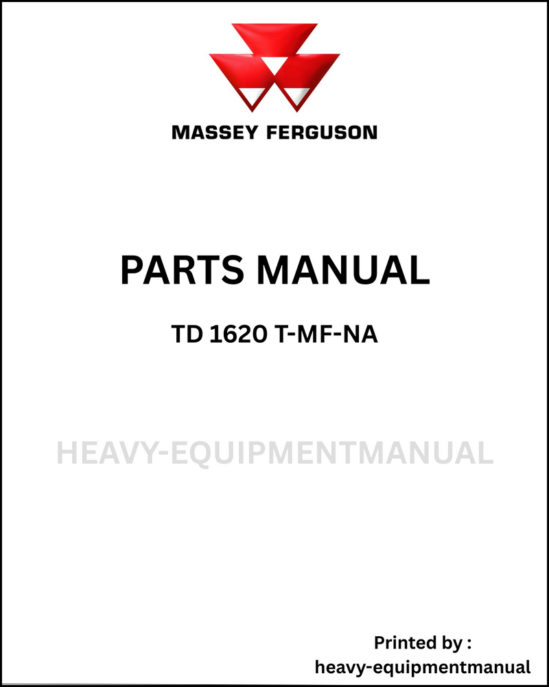 Massey Ferguson TD 1620 T-MF-NA Parts Manual - Download PDF