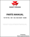 Massey Ferguson TD 776 TRC / -MF / -NA / KDA 00267 - 00288 Parts Manual - Download PDF