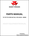 Massey Ferguson TD 776 TR HYDRO MF-NA / KFA 00134 - 99999 Parts Manual - Download PDF