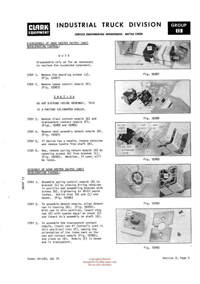 Clark NP NS300 (OH-437) Forklift Overhaul Manual - PDF Download