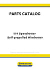 New Holland 1114 Speedrower Self-propelled Windrower Parts Manual