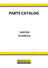 New Holland 1400 NH Combine Parts Manual (BASE UNIT)