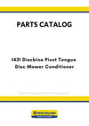 New Holland 1431 Discbine Pivot Tongue Disc Mower Conditioner Parts Manual